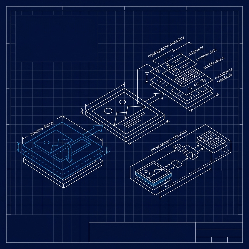 Technical blueprint style illustration on brand primary color background, the topic rendered as precise white line-art schematic with measurement marks and grid, single component h